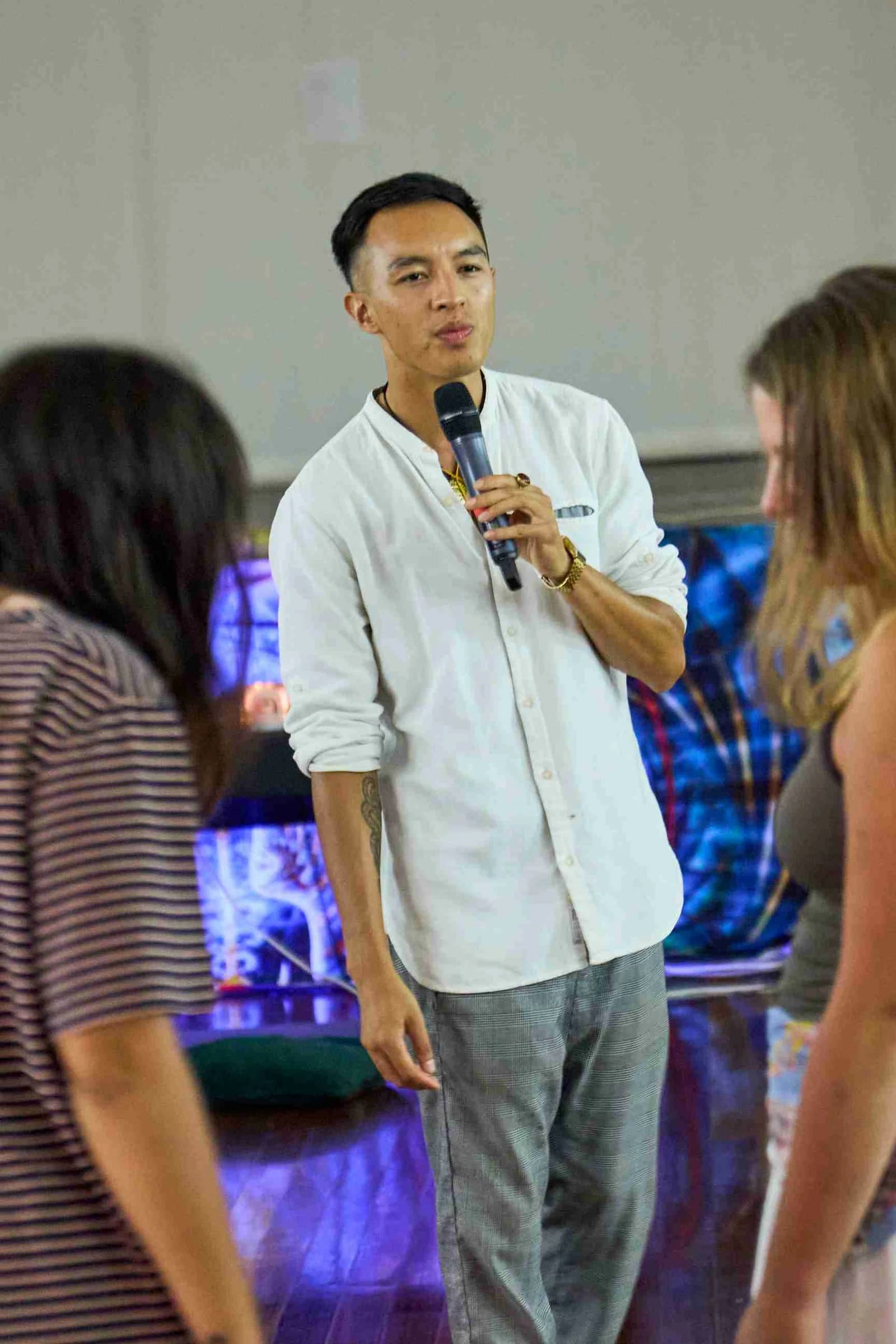 Nathan facilitating a group session